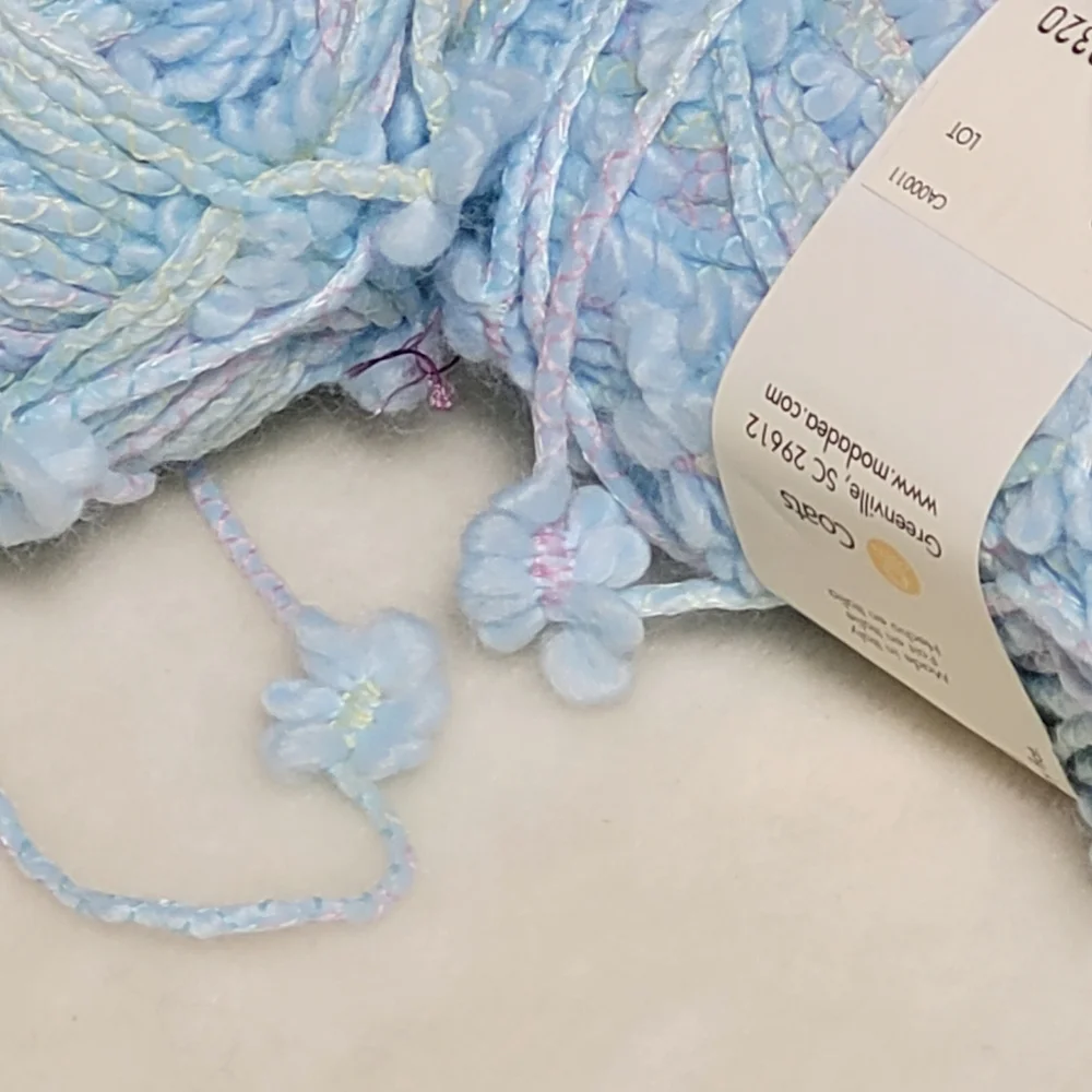 MODA-DEA Lazy Daisy Yarn #3812 Sky Blue 4 Skeins Made in Italy
